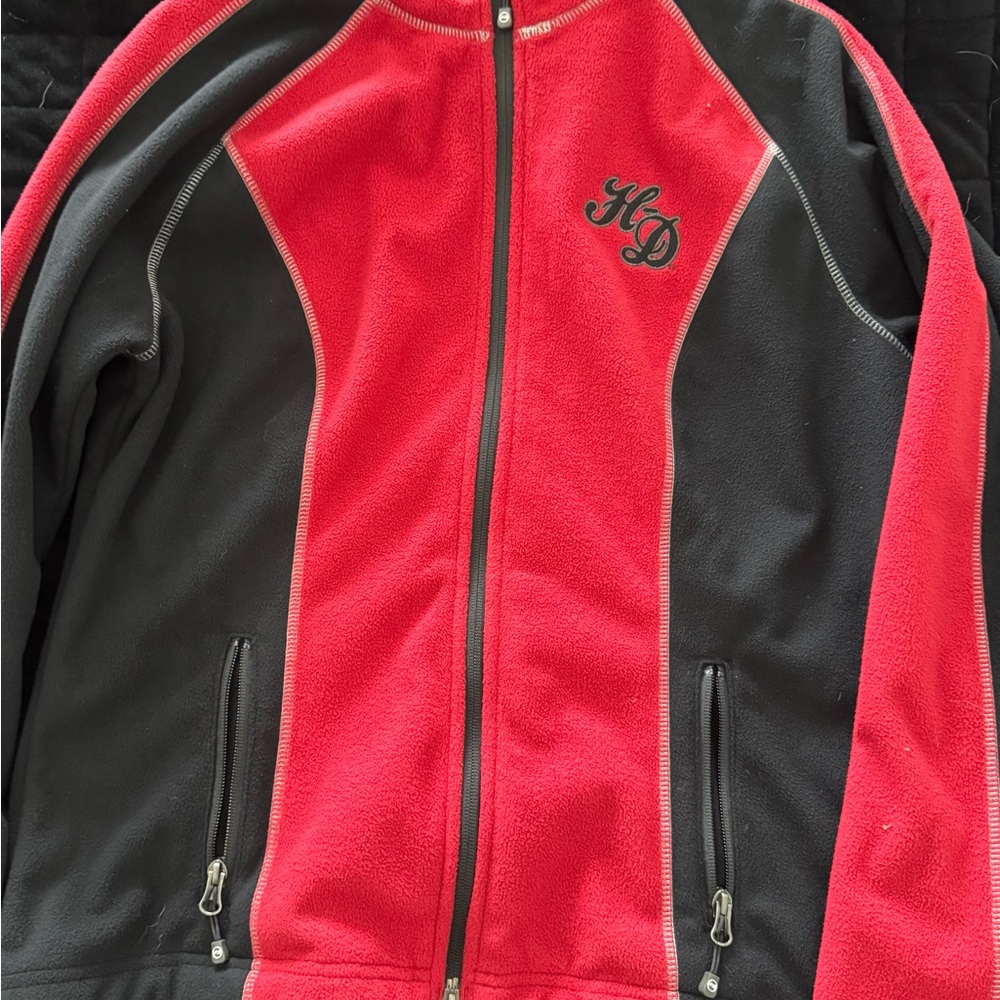 Red and Black Zip-Up Jacket